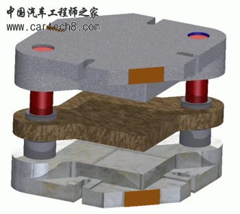 固定凸模式滑动导向_对角导柱模架.gif