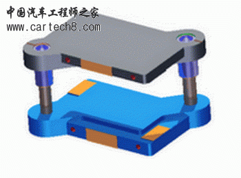 滑动导向对角导柱模架.gif
