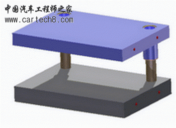 滑动导向后侧导柱钢板模架.gif