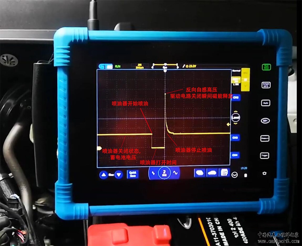 2汽车示波器检测汽车喷油嘴(汽油机)信号波形.jpg