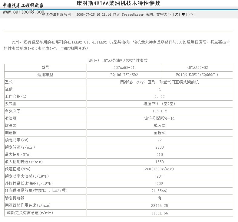 康明斯4BTAA柴油机技术特性参数.jpg