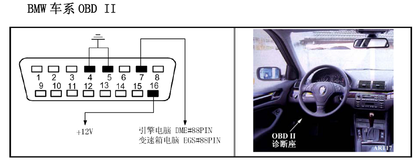 BMW诊断接口，供参考
