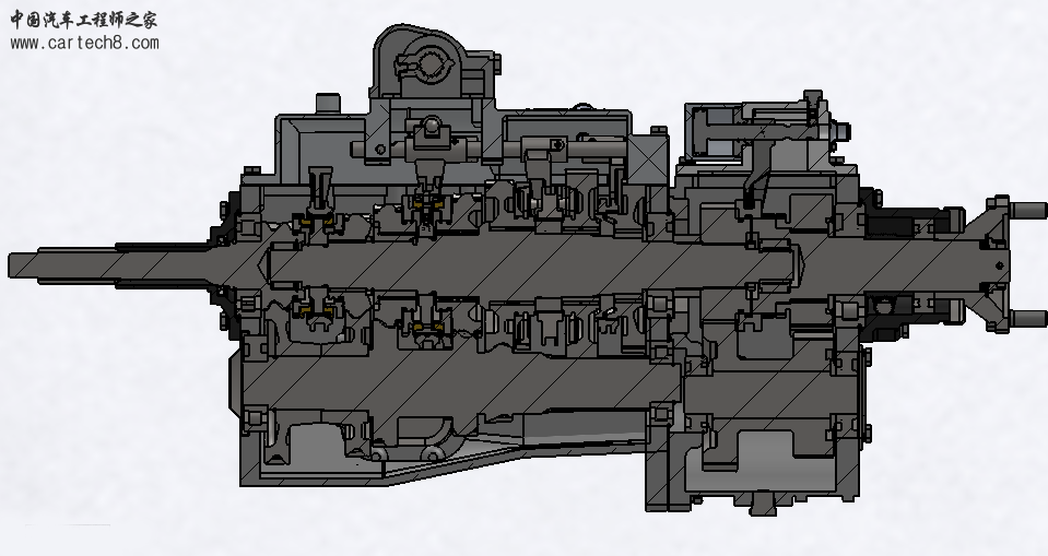 某变速器总成剖视图