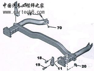 标致407，前副梁?